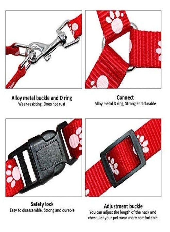 Pups&Pets 15 mm Paw Print Nylon Puppy Collar & Leash Set for Small & Medium Dogs (Color May Vary) - Pack of (Collar + Leash) - Image 5